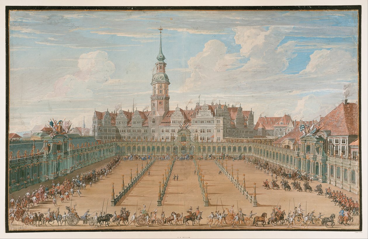 Parade van de damesringraces, Dresden door C.H. Fritzsche