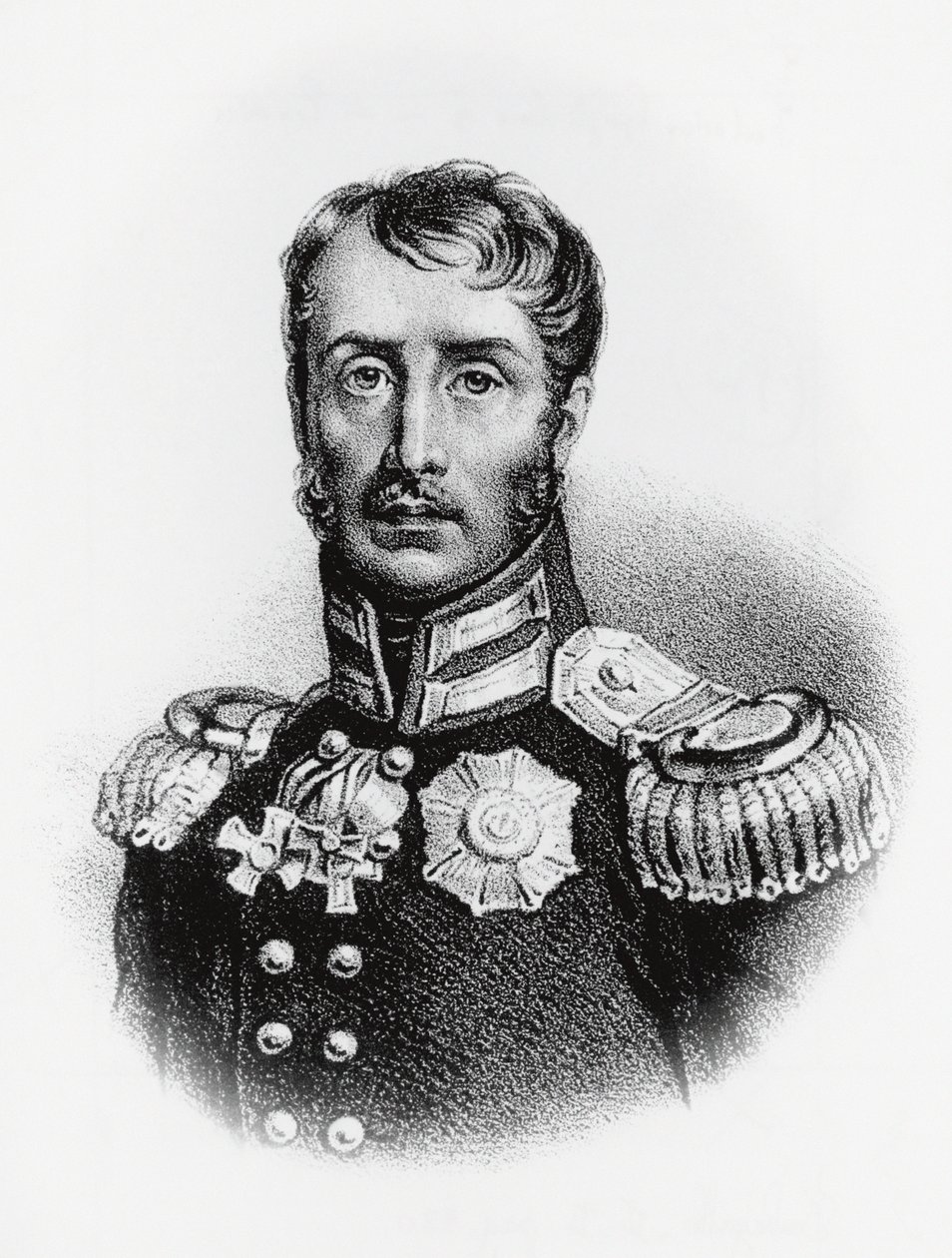 Portret van Frederik Willem III (1770-1840), koning van Pruisen vanaf 1797, gravure door J.B. and Brown J. Rowbotham