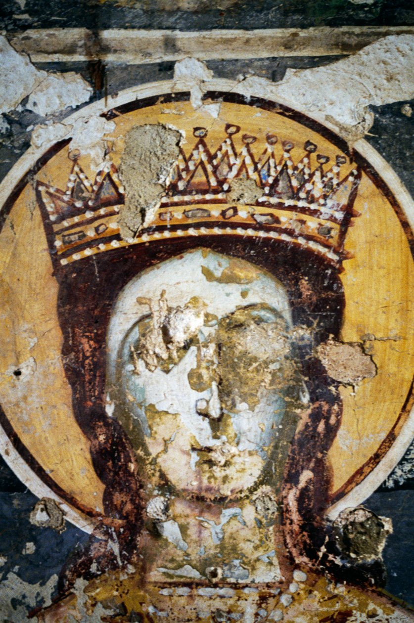 Heilige, fresco in de kerk van Agios Ioannis Prodromos door J.B. and Brown J. Rowbotham