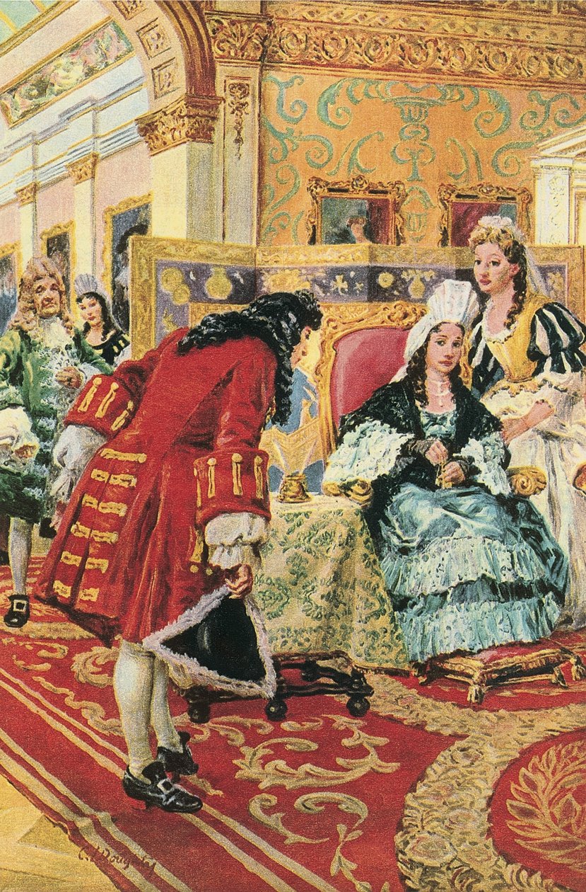 De hertog van Marlborough geeft de gouden sleutels van de koninklijke appartementen terug aan koningin Anne door C.L. Doughty