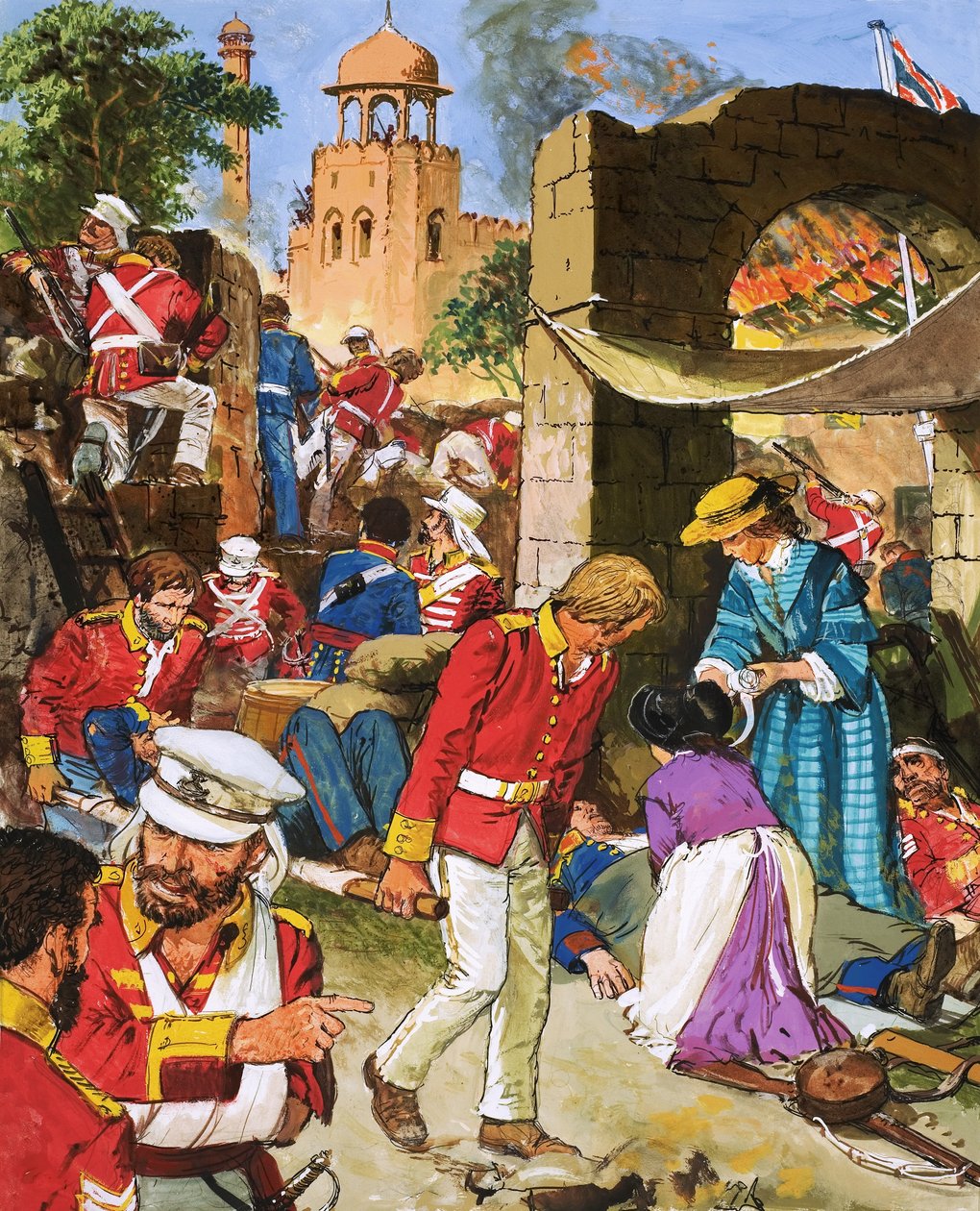 De situatie voor de Britse troepen in Cownpore verslechterde met de dag door C.L. Doughty