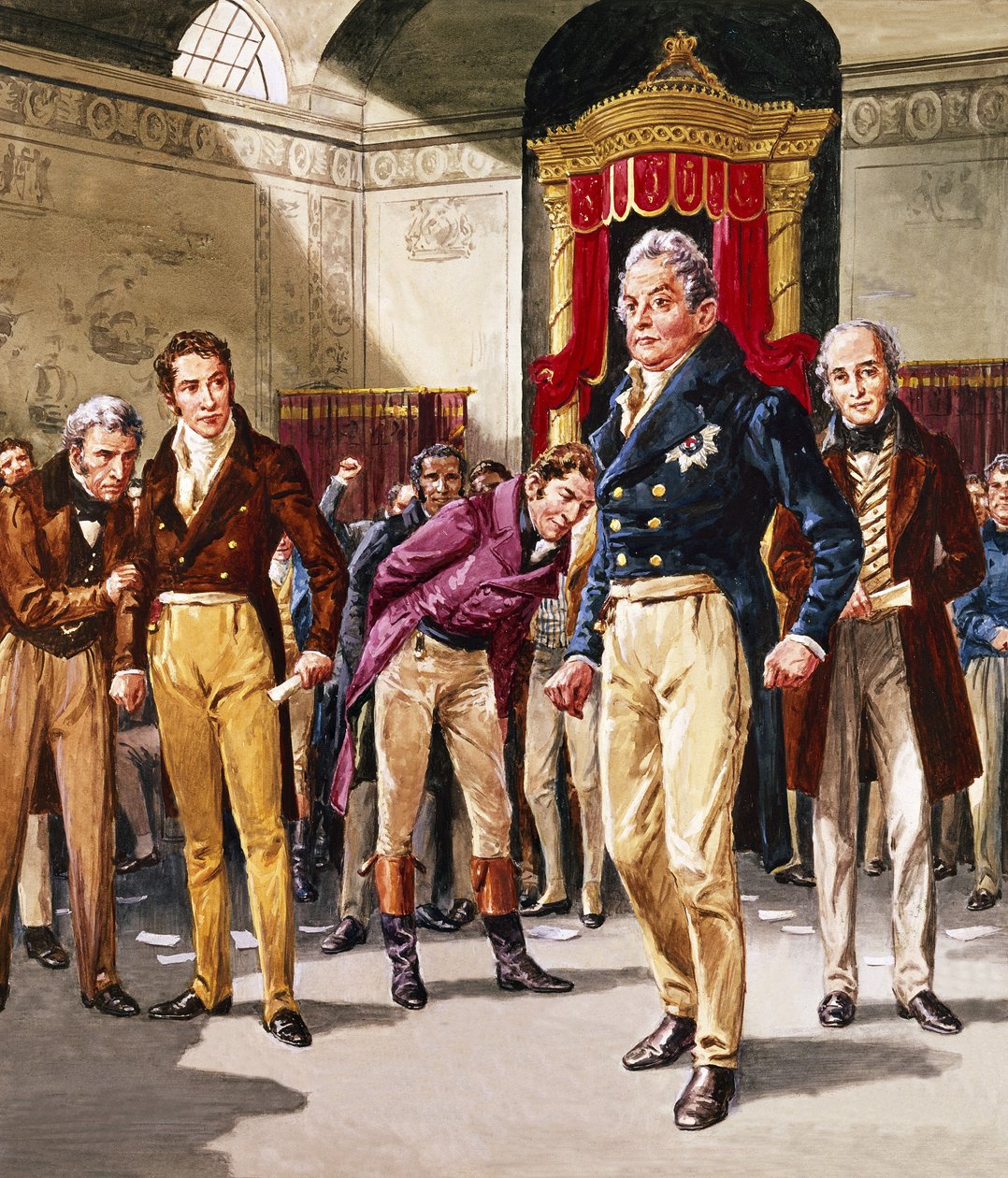Willem IV (1765-1837) De triomf van de hervormers (gouache op papier) door C.L. Doughty