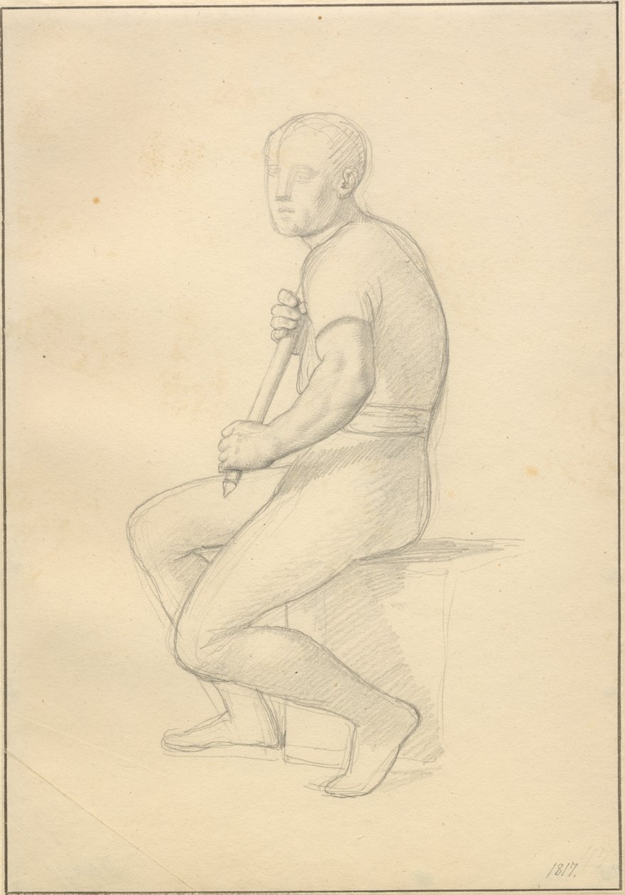 De dood van Balder - studie voor Thor door Christoffer Wilhelm Eckersberg