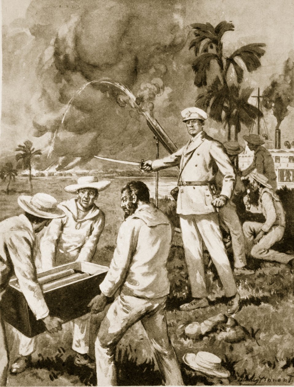 Het Raketdetachement bij de Atbara door C. Dudley Tennant