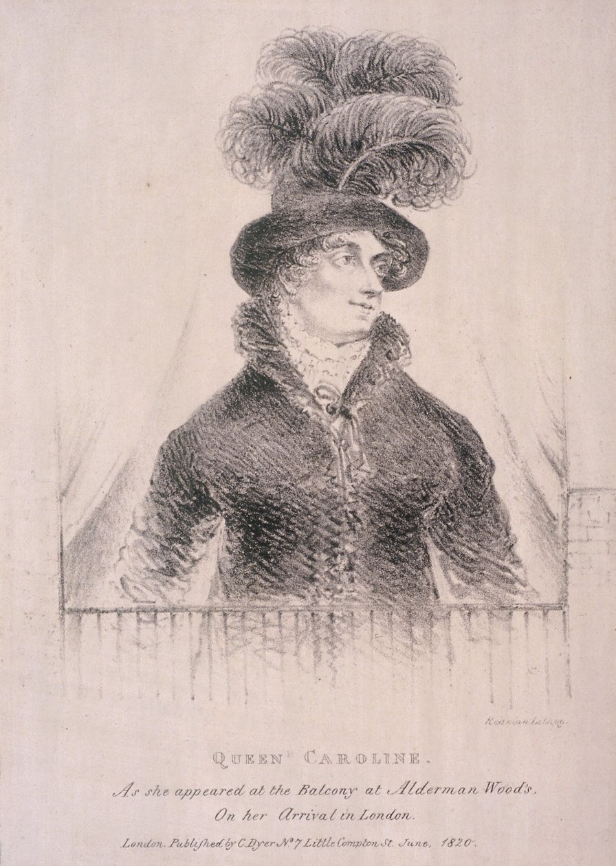 Caroline, Gemalin van George IV, 1820 door C Dyer