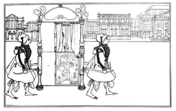 Draagstoel op de Weg, frontispice uit Juvenal, in 