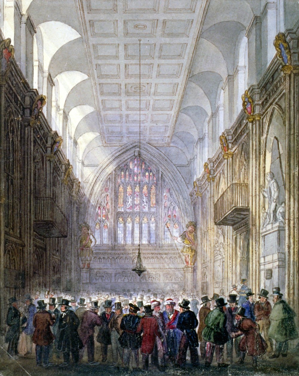Interieur van de Guildhall, City of London door C Matthews