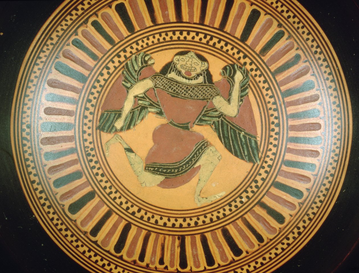 Attische zwartfigurige beker versierd met een rennende gorgon (keramiek) door C Painter