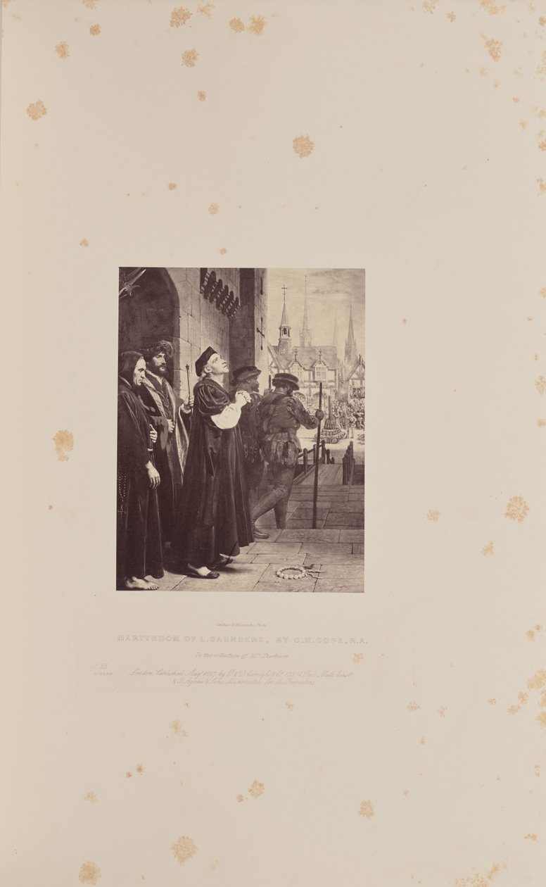 Martelaarschap van L. Saunders, door C.W. Cope, R.A. door Caldesi and Montecchi