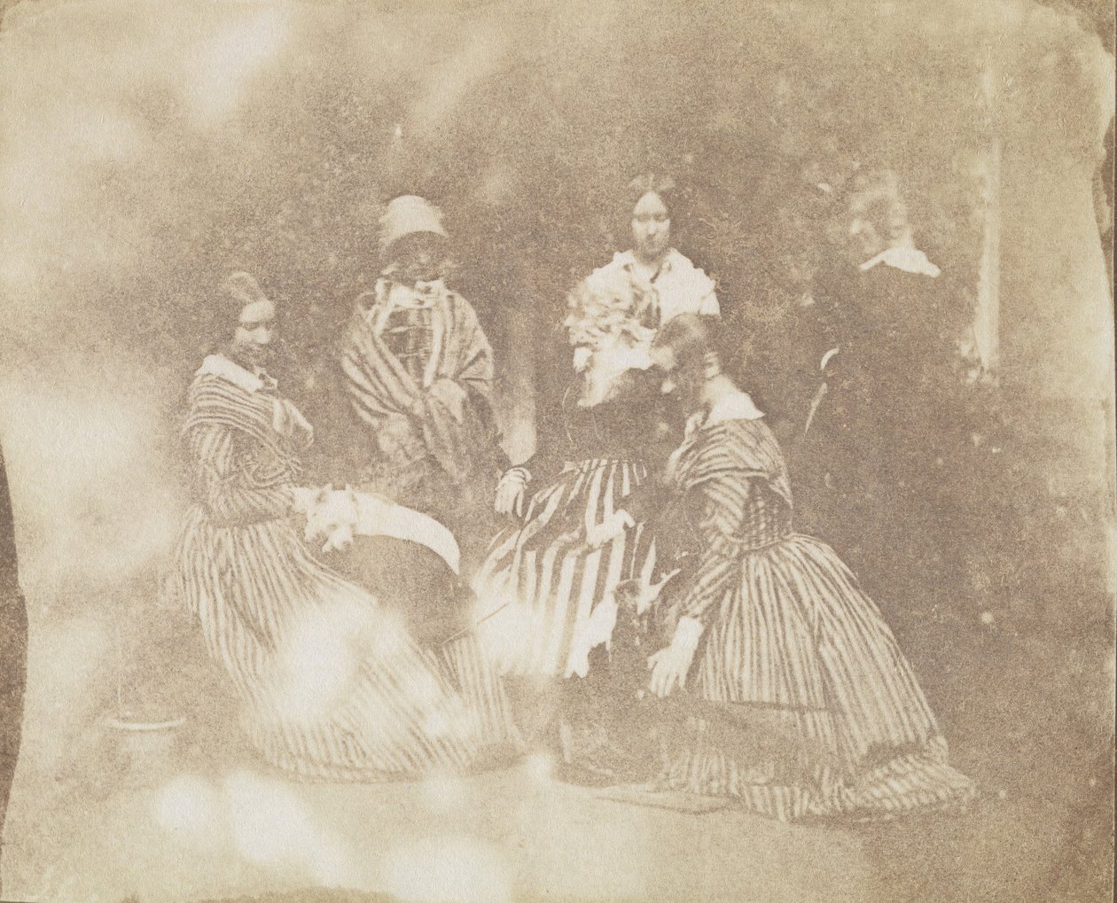 34. Artistieke groepen in verschillende poses, ca. 1845 door Calvert Jones
