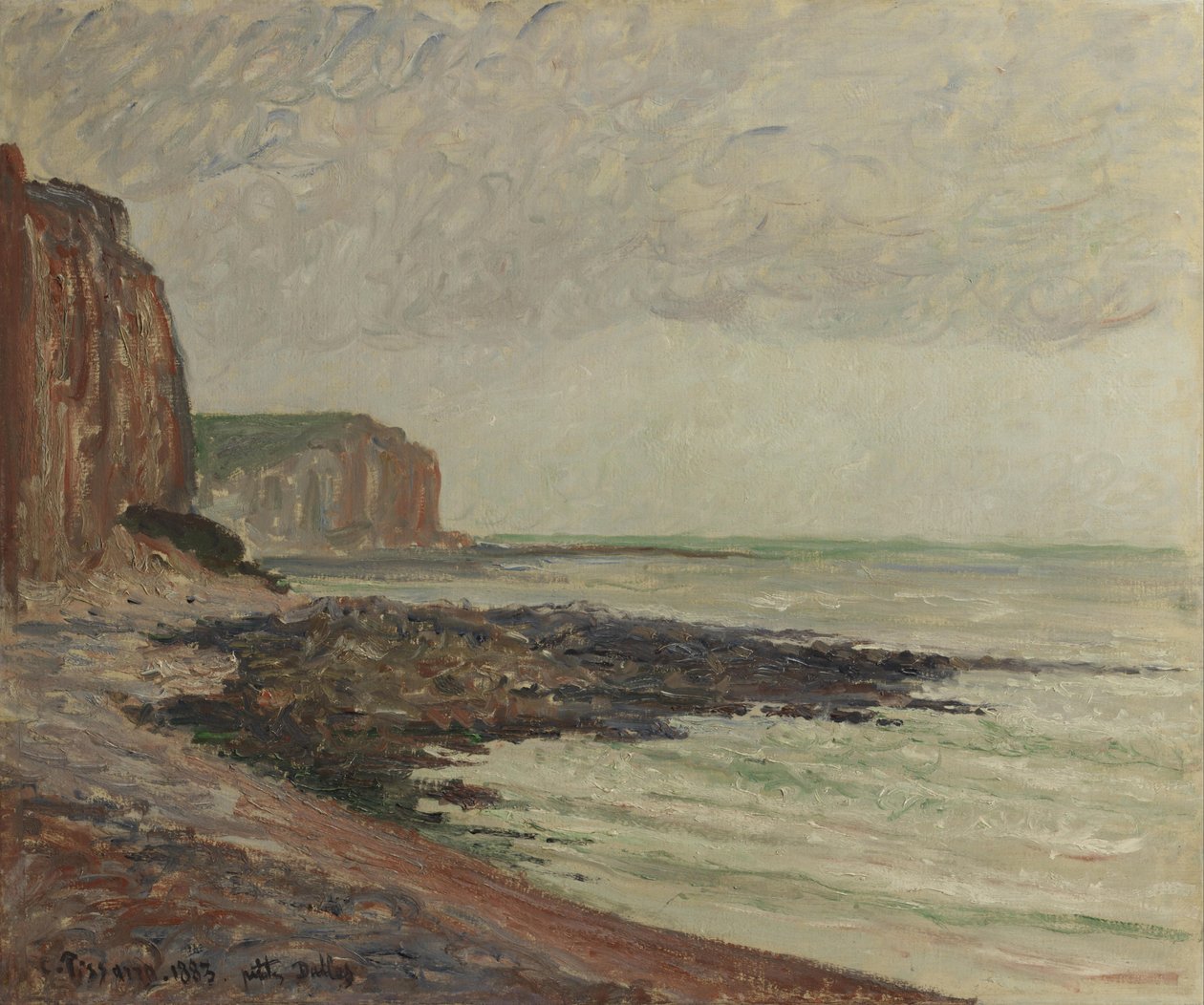 Kliffen bij Petites-Dalles door Camille Jacob Pissarro