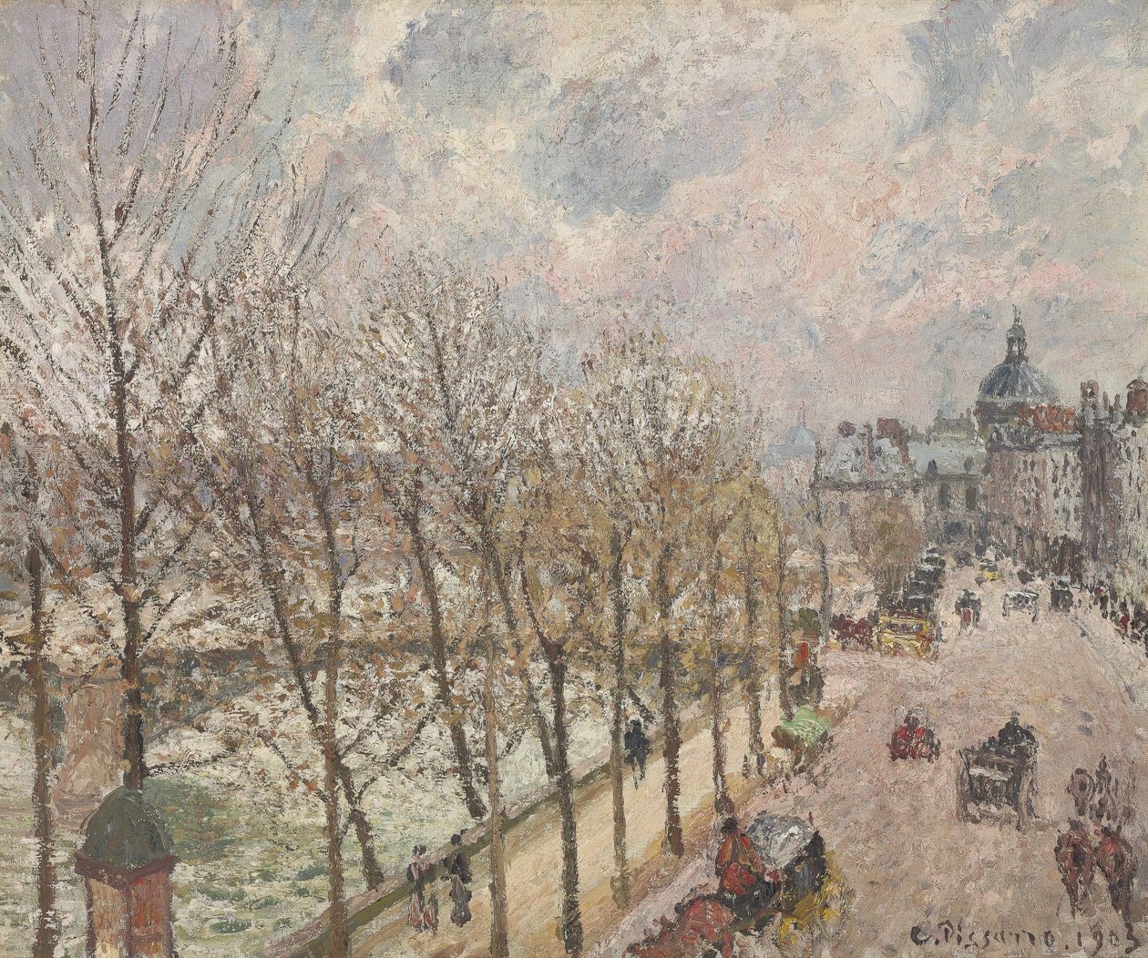 De Quai Malaquais en het Instituut door Camille Jacob Pissarro
