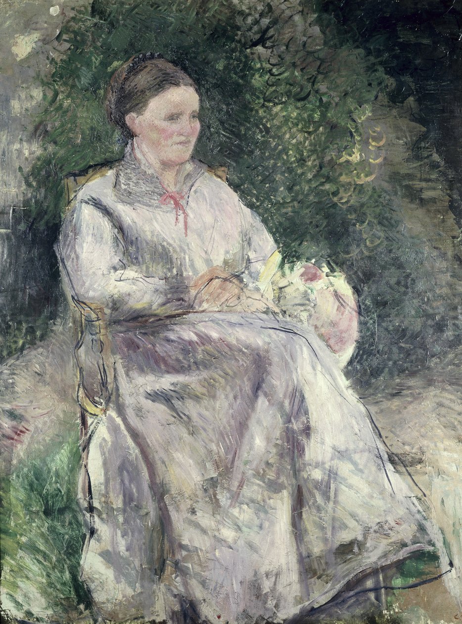 Portret van Julie Velay, vrouw van de kunstenaar, c.1874 door Camille Jacob Pissarro