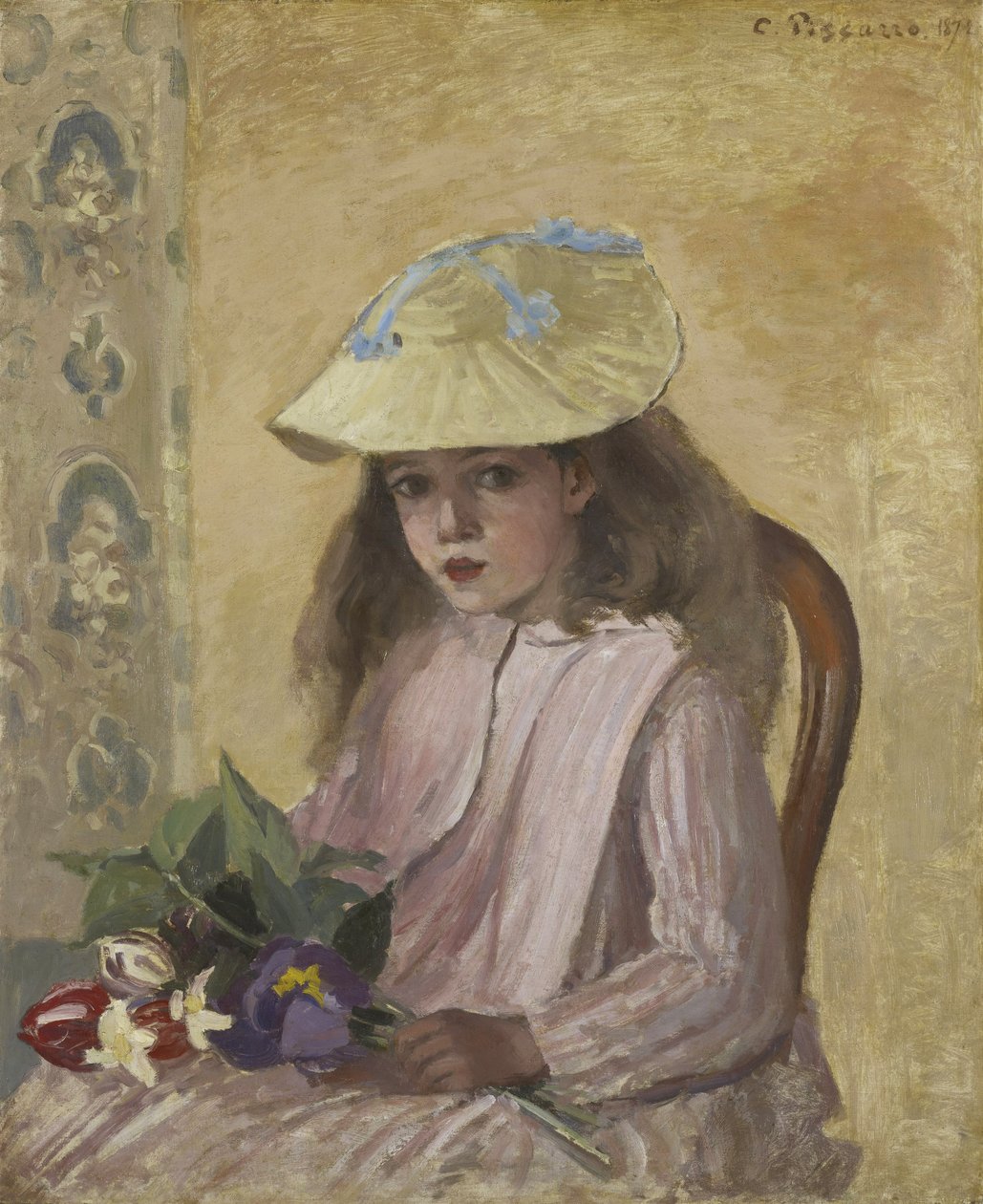 Portret van de dochter van de kunstenaar, 1872 door Camille Jacob Pissarro