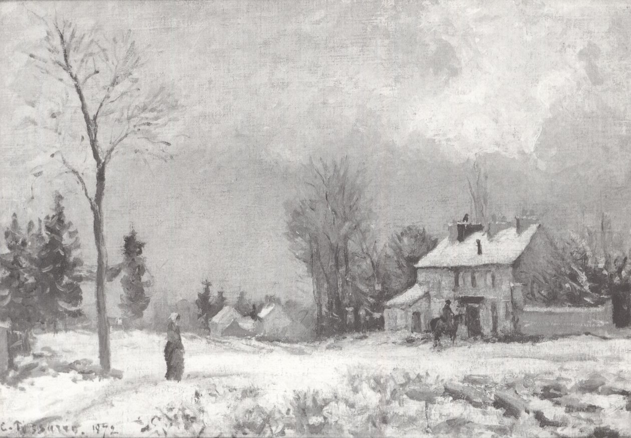 Route van Versailles naar Saint-Germain in Louveciennes door Camille Jacob Pissarro