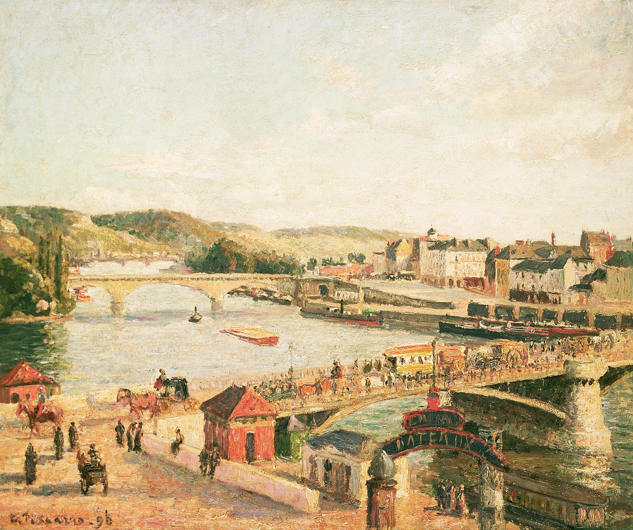 Zonneschijn in Rouen, 1896 door Camille Jacob Pissarro