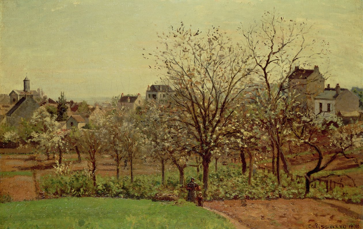 De Boomgaard door Camille Jacob Pissarro