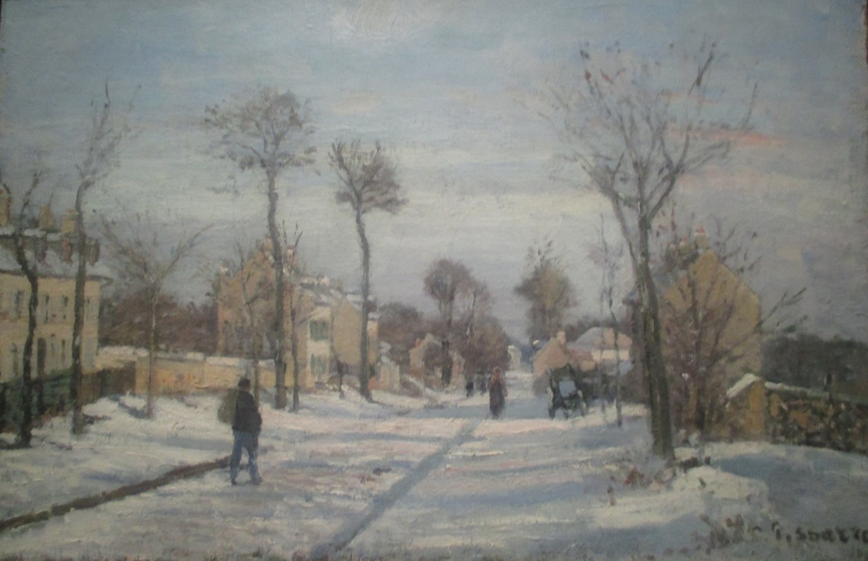 De weg van Versailles naar Louveciennes door Camille Jacob Pissarro