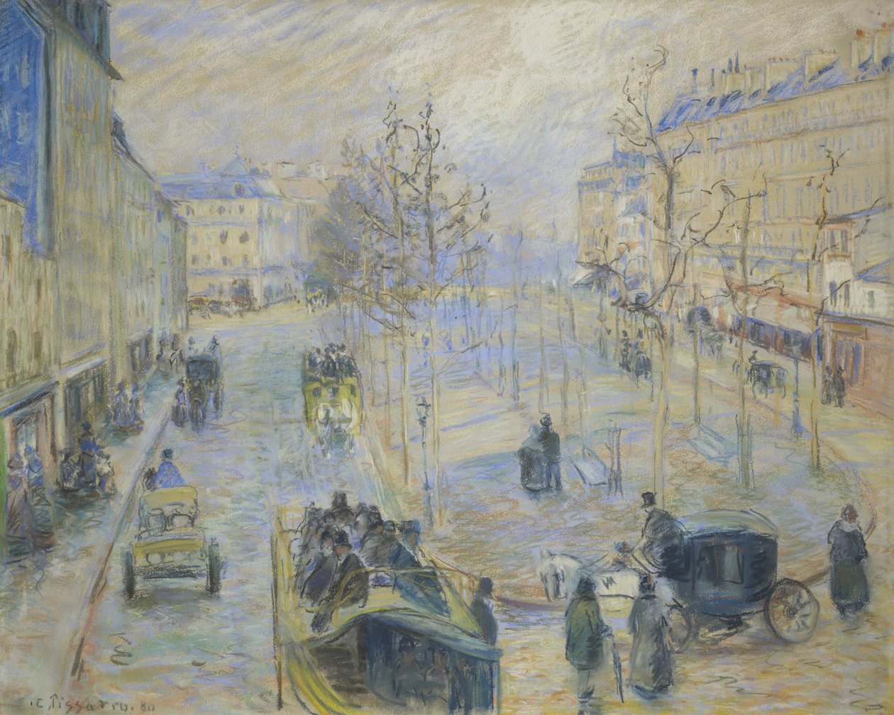 Boulevard Rochechouart door Camille Jacob Pissarro