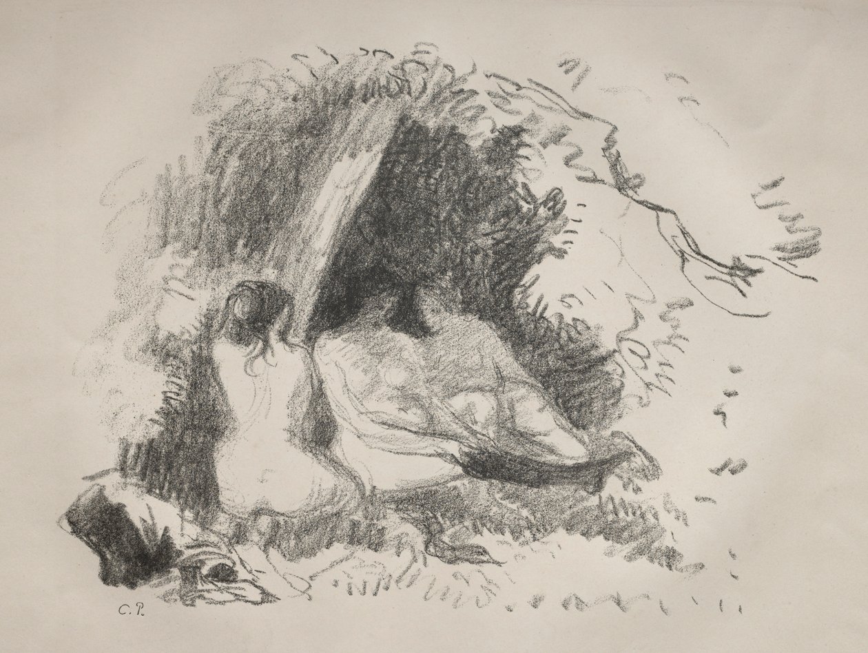 Naakte Vrouwen, c. 1896 door Camille Jacob Pissarro