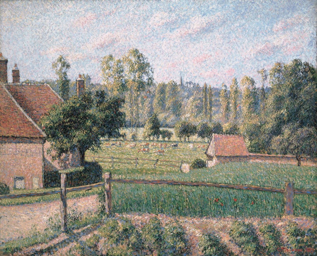 Prairie bij Eragny, 1889 door Camille Jacob Pissarro