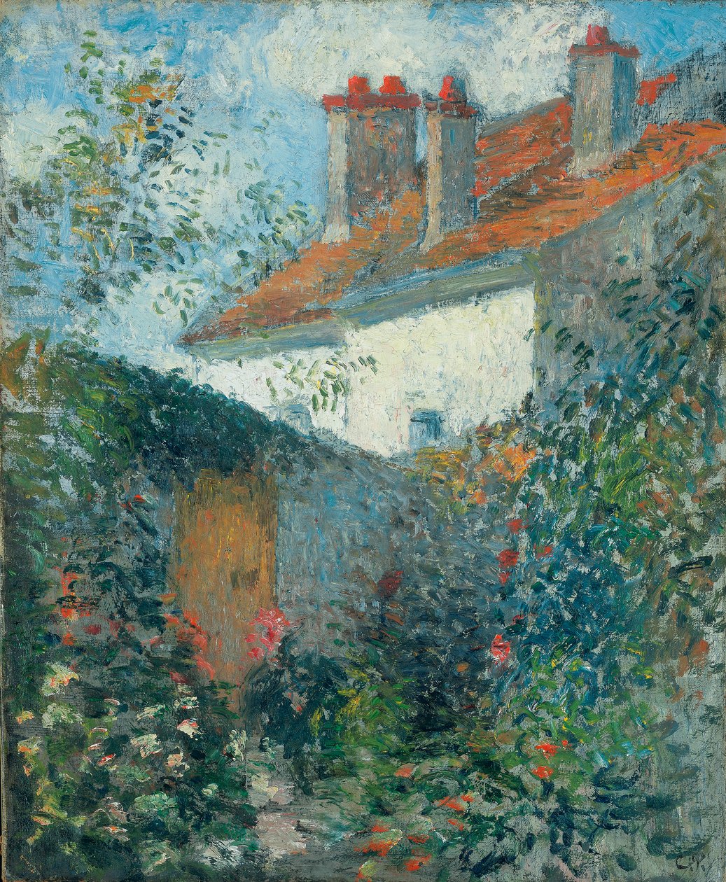 Studie in Pontoise, ca. 1878 door Camille Jacob Pissarro