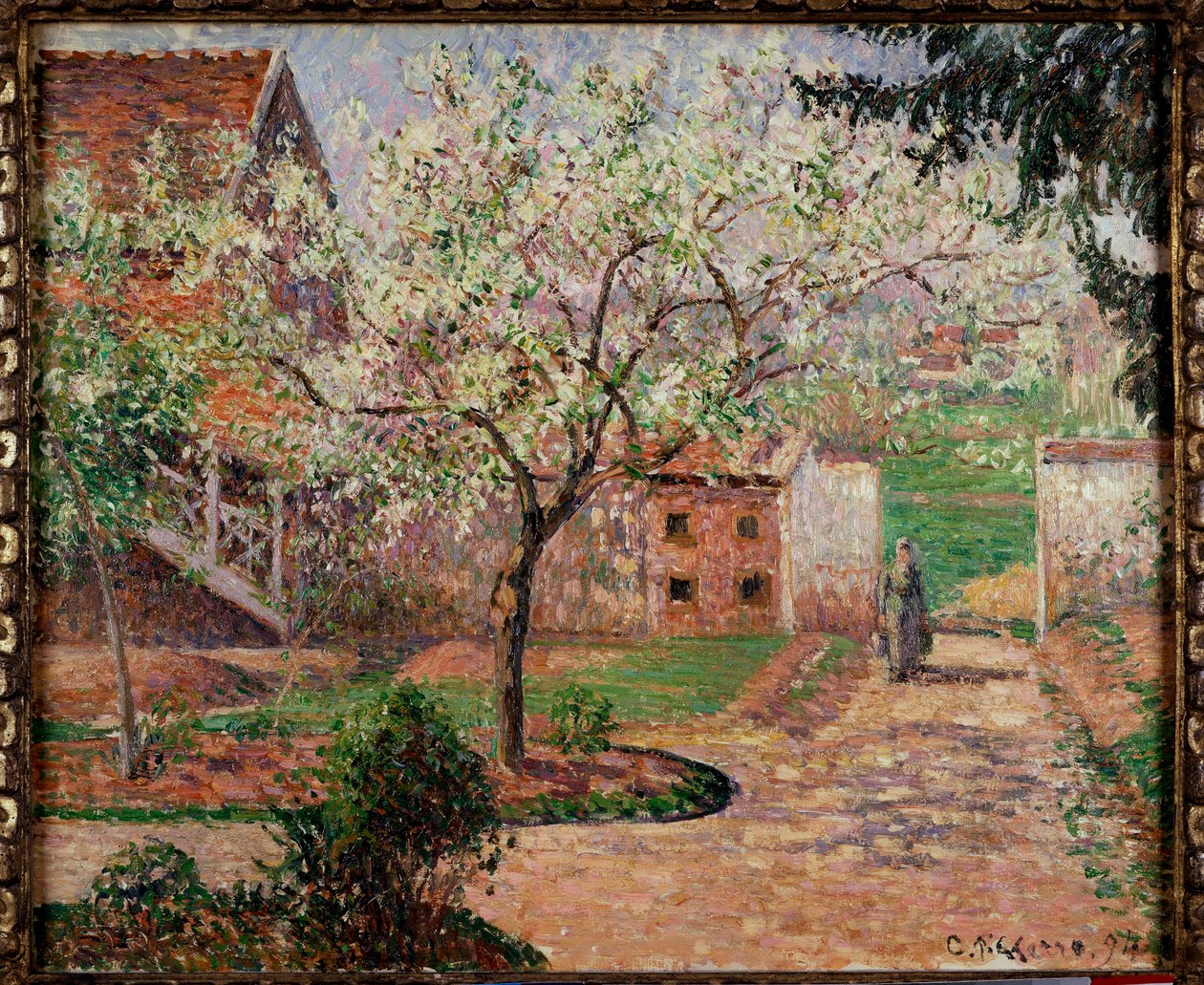 Tuin in Eragny door Camille Jacob Pissarro