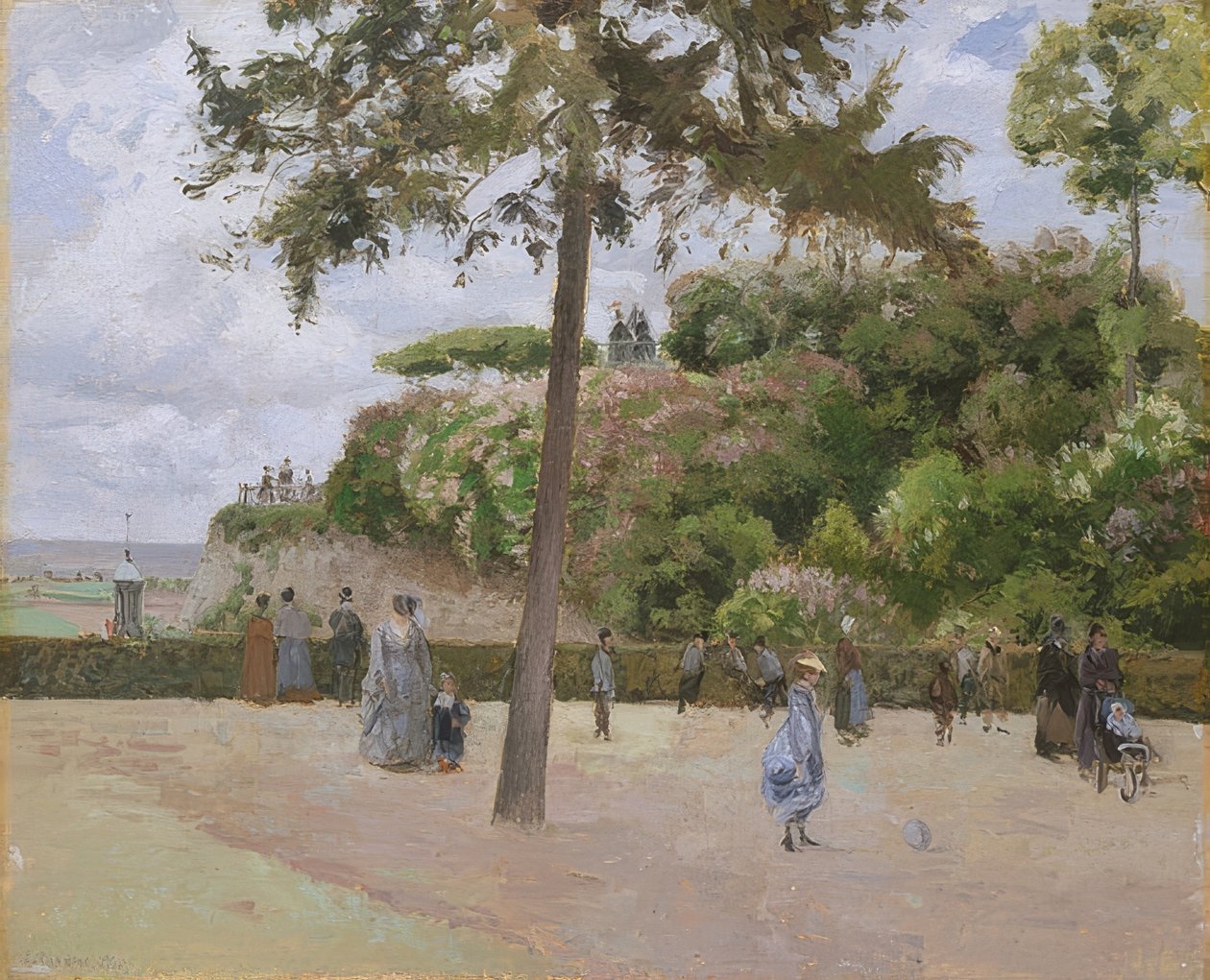 In het park van Pontoise door Camille Jacob Pissarro