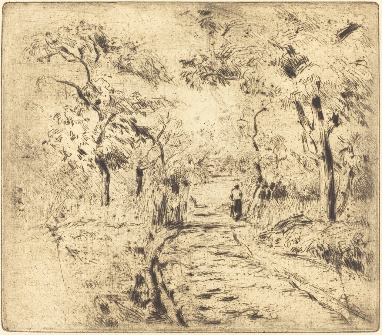 In de Velden bij Ennery door Camille Pissarro