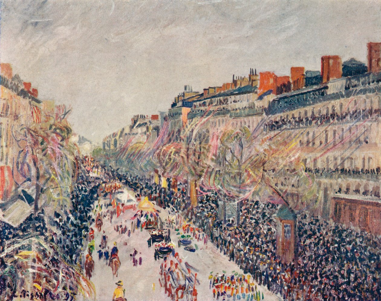 La Mi-Carême sur les Boulevards, 1897 door Camille Jacob Pissarro