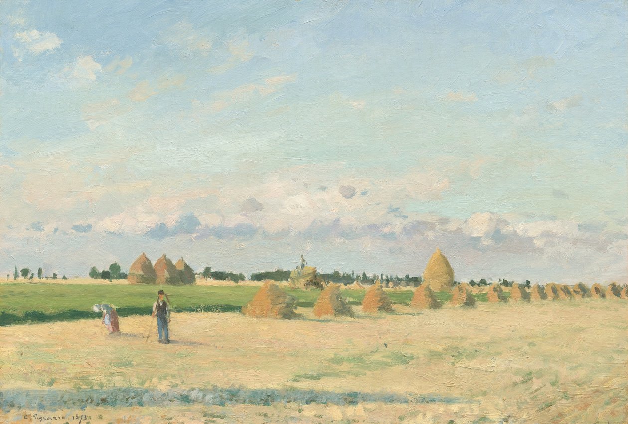 Landschap, Ile-de-France door Camille Pissarro