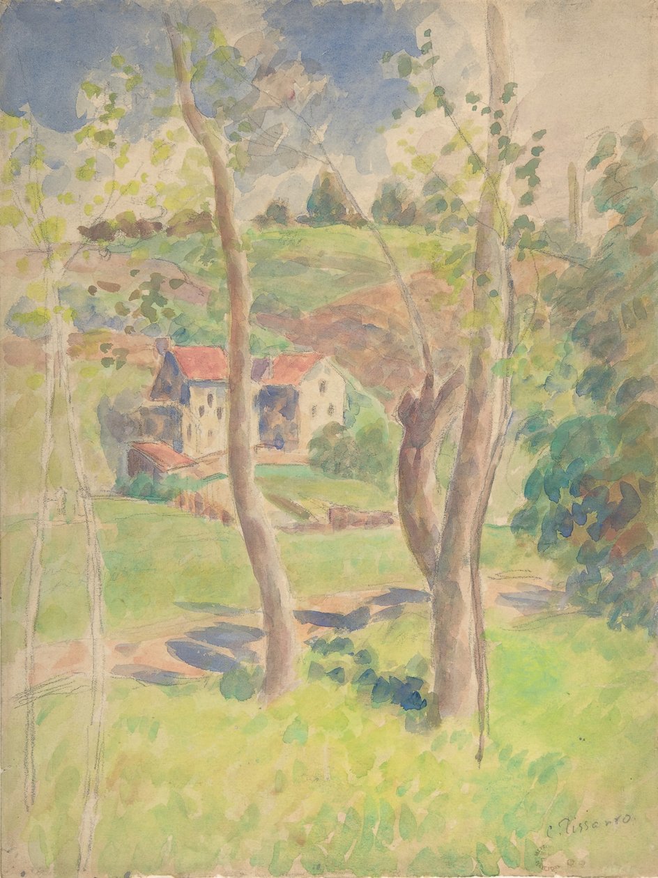 Landschap, tweede helft 19e eeuw door Camille Pissarro
