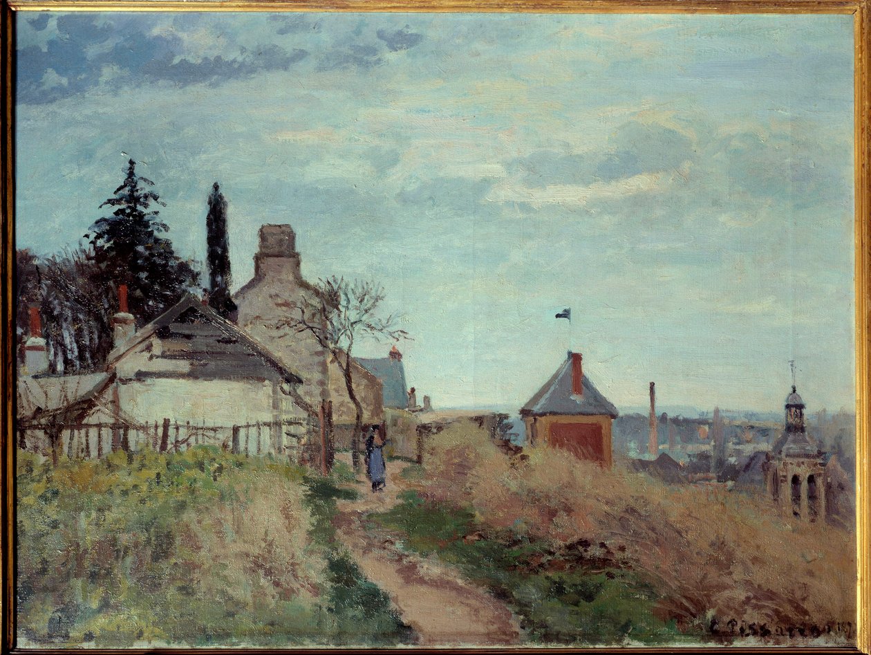 Het gerechtsgebouw in Pontoise door Camille Jacob Pissarro