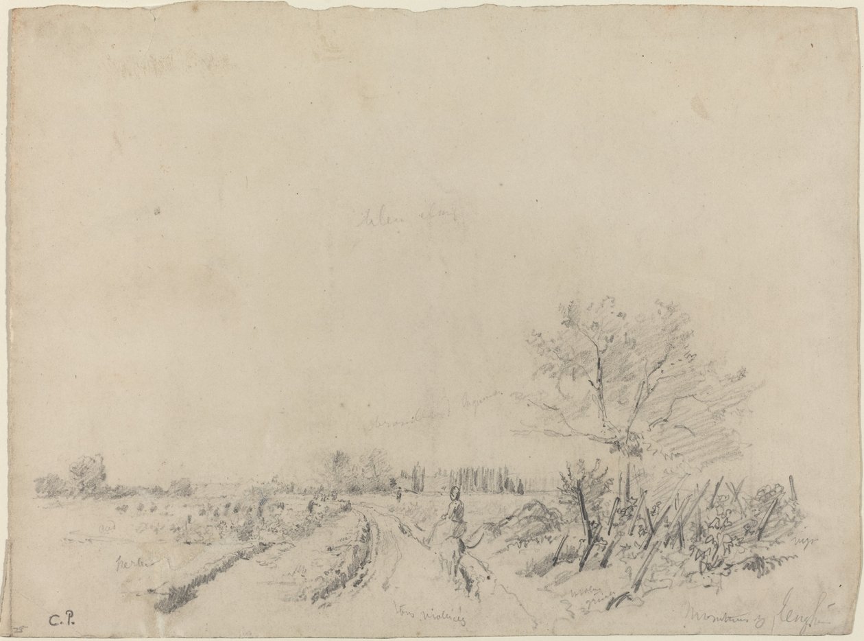 Montmorency Road, ca. 1850-1860 door Camille Pissarro