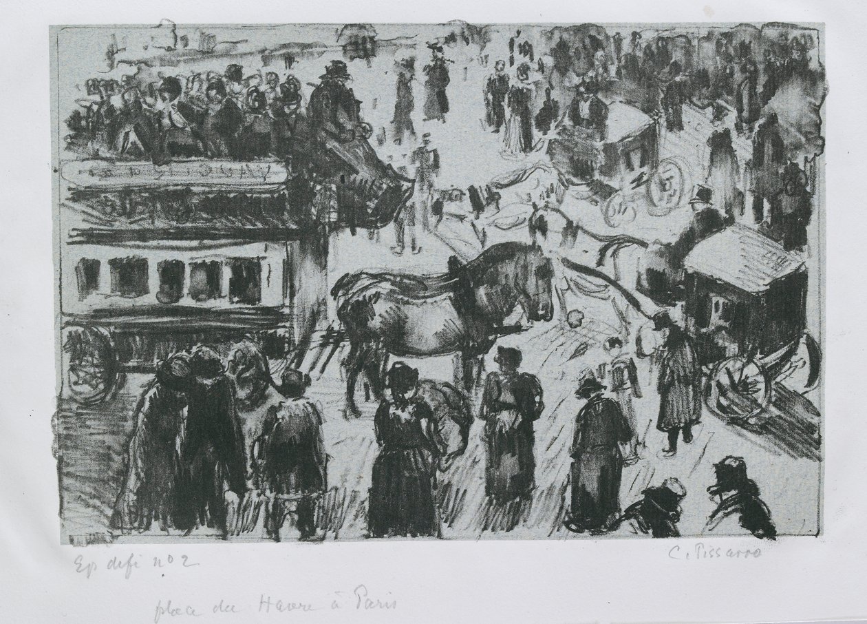 Place du Havre, Parijs door Camille Pissarro