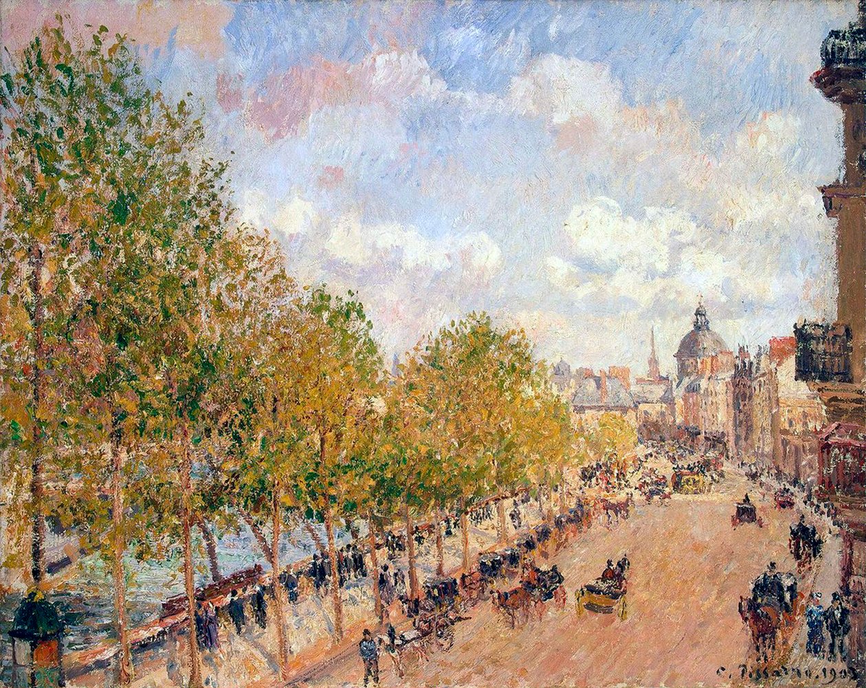 Quai Malaquais, zonnige middag, 1903 door Camille Pissarro