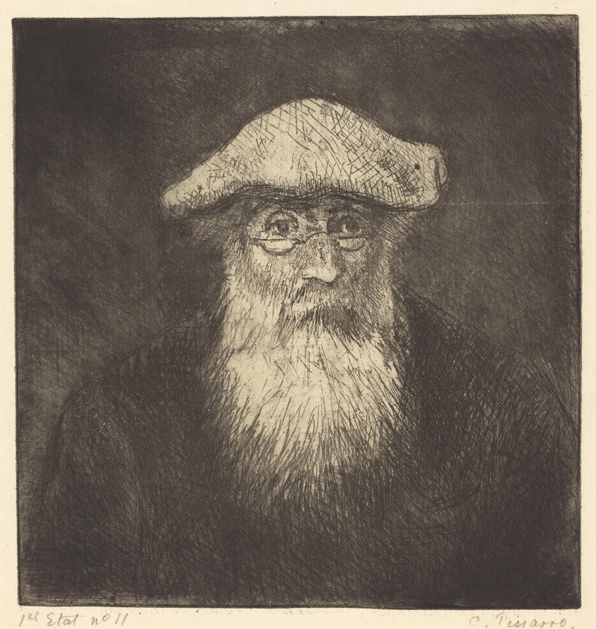 Zelfportret Camille Pissarro, door hemzelf door Camille Pissarro