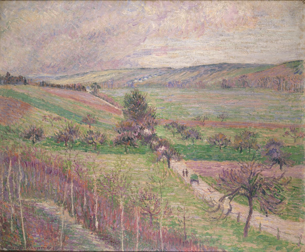 De Thierceville Weg, Vroege Lente, 1893 door Camille Pissarro