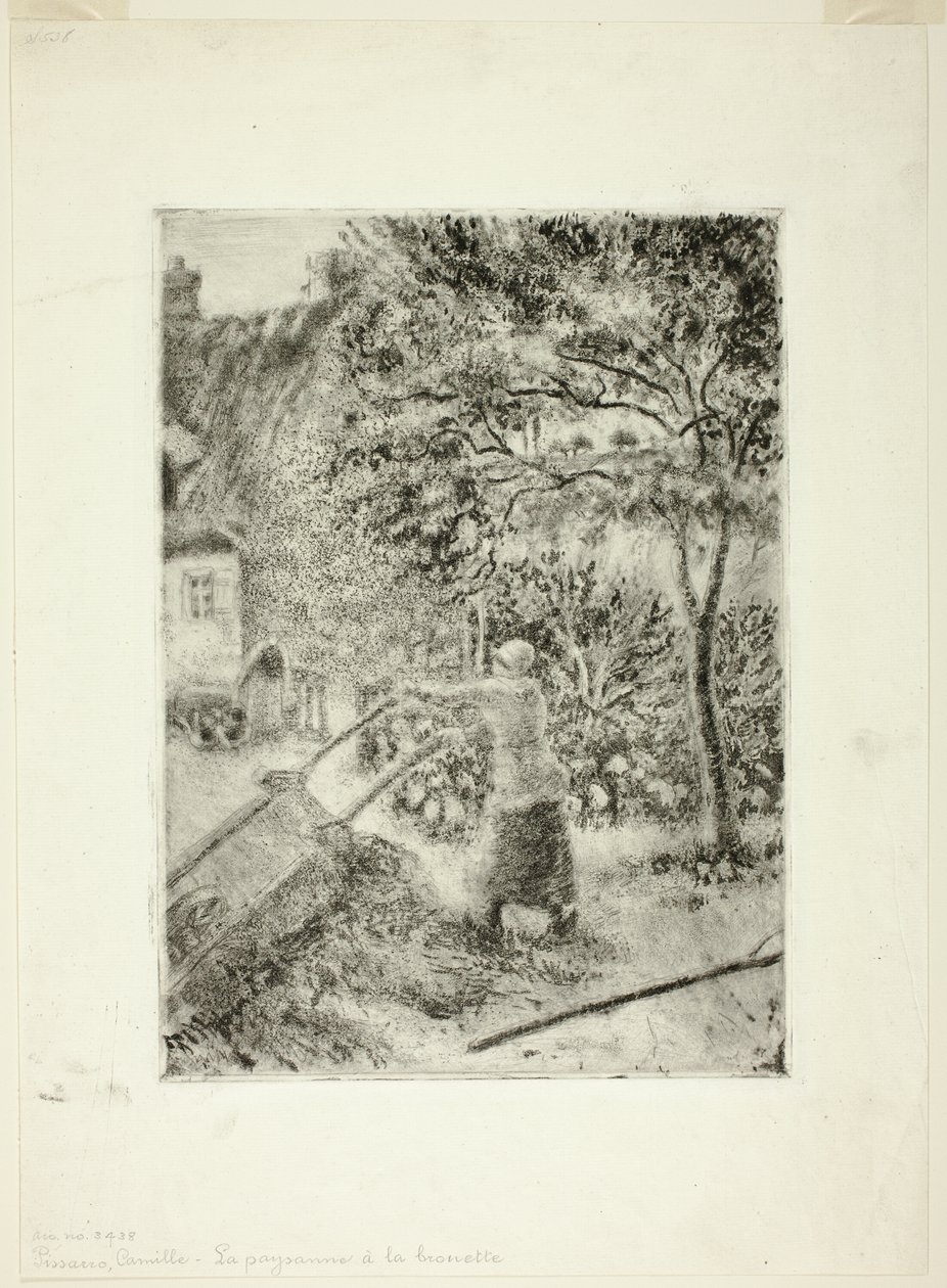 Vrouw Leegt een Kruiwagen door Camille Pissarro