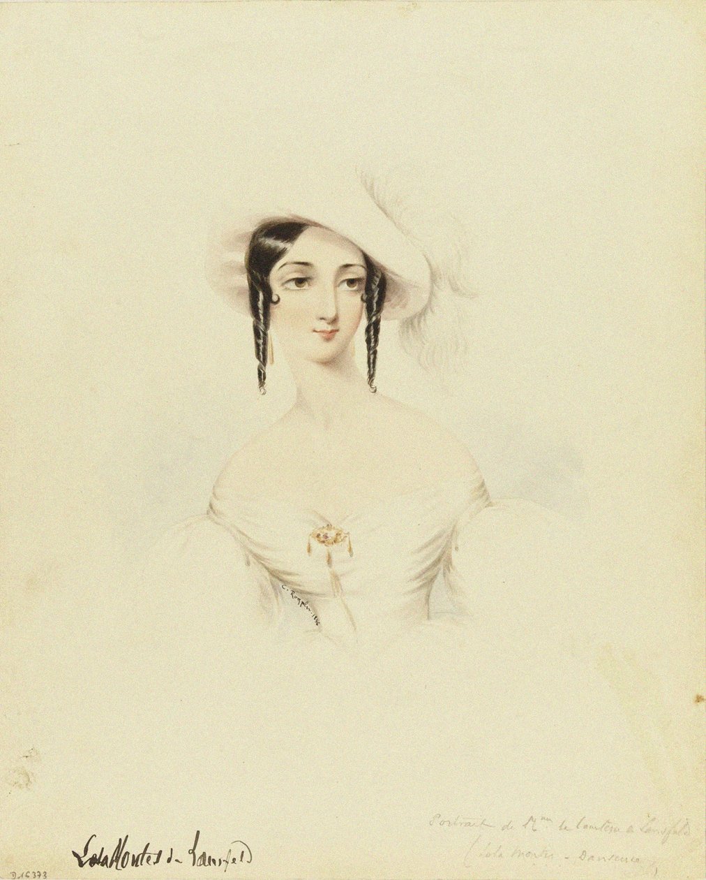 Portret van de danseres Lola Montez 1821-1861 door Camille Roqueplan