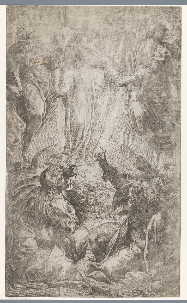 Transfiguratie van Christus op de berg Tabor door Camillo Procaccini