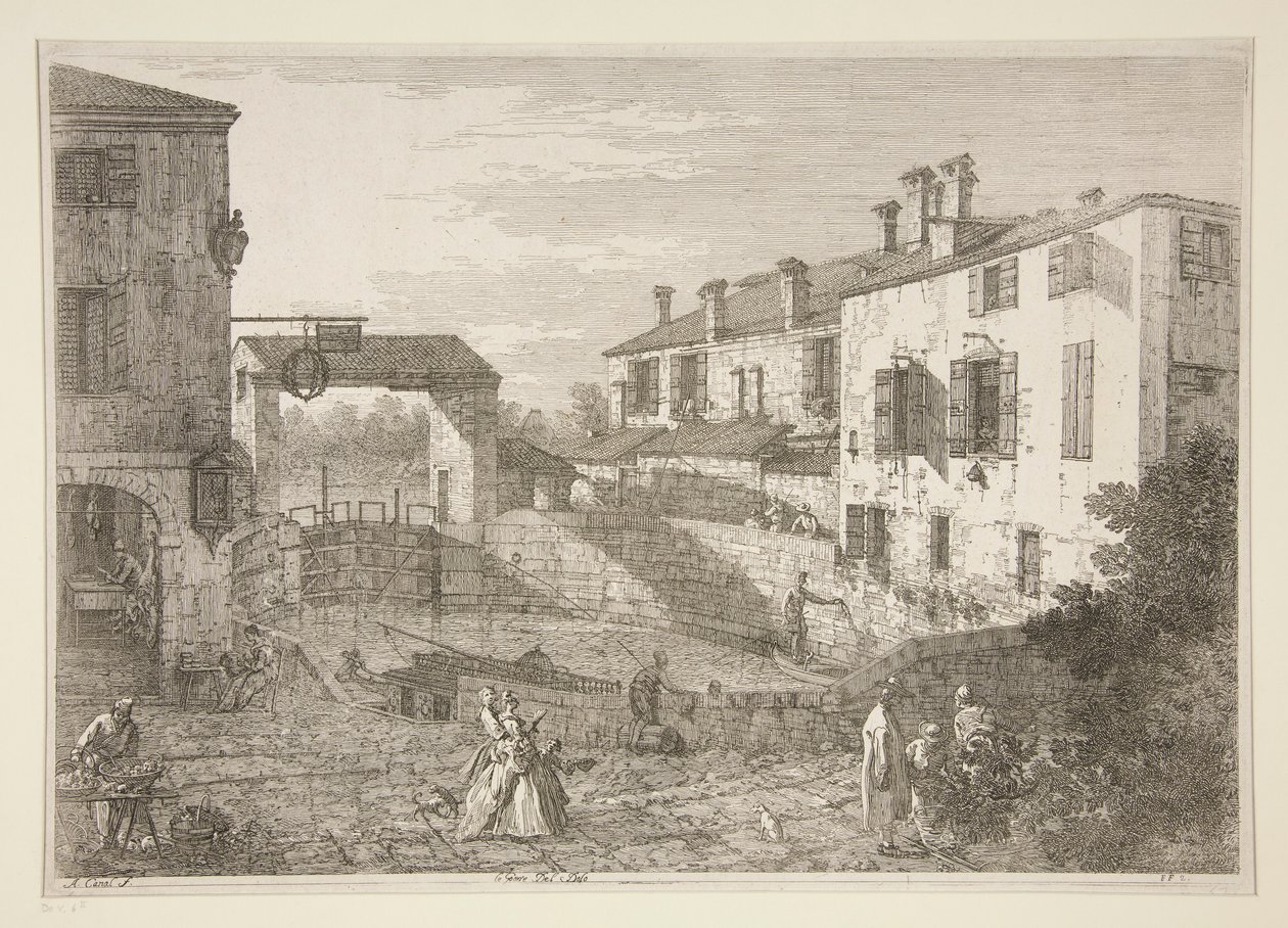 Le Porte del Dolo, uit de serie Vedute door Canaletto (Giovanni Antonio Canal)