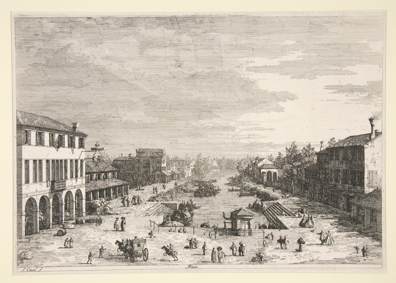 Mestre, uit de serie Vedute door Canaletto (Giovanni Antonio Canal)