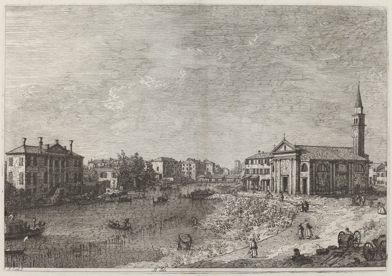 Al Dolo door Canaletto