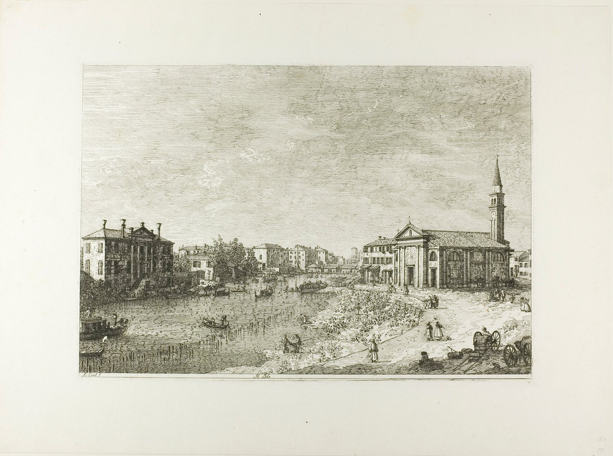 Al Dolo, uit Vedute door Canaletto