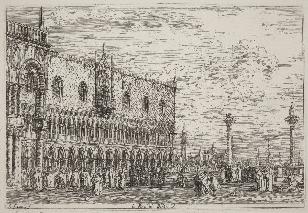 La Piera del Bando. V. door Canaletto