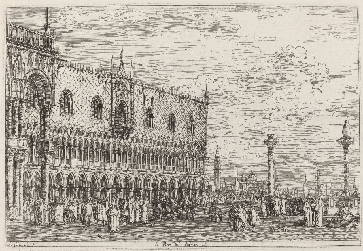 La Piera del Bando door Canaletto