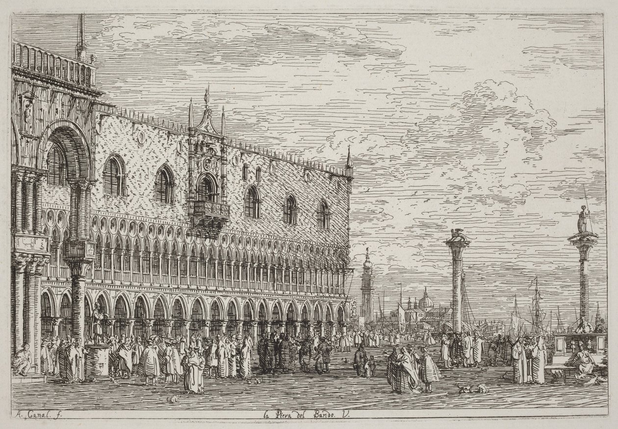 La Piera del Bando. V. door Canaletto