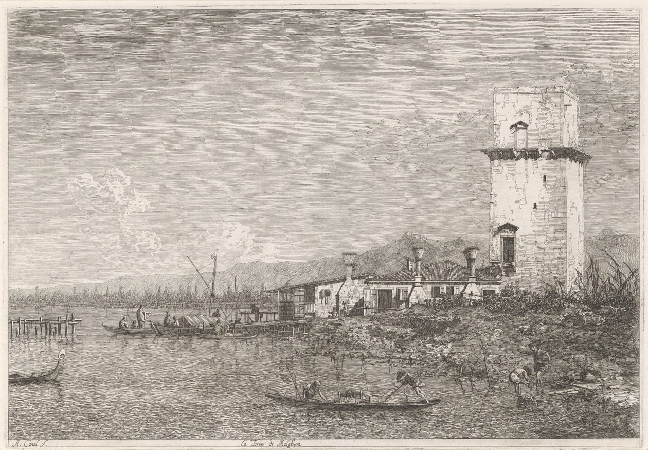 La Torre di Malghera door Canaletto