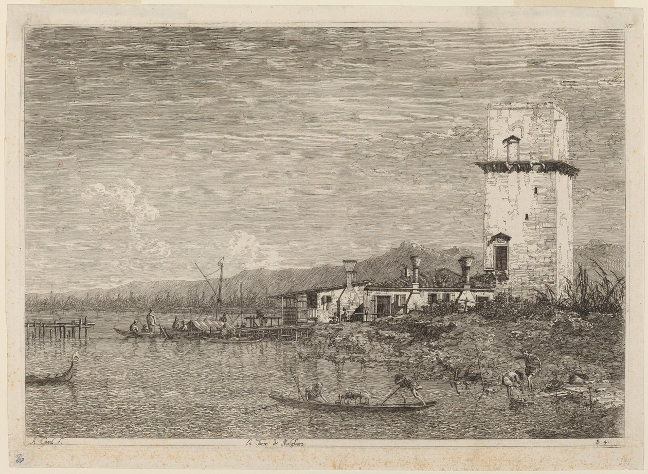 La Torre di Malghera door Canaletto